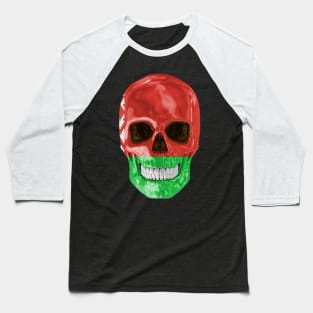 Belarus Flag Skull - Gift for Belarusian With Roots From Belarus Baseball T-Shirt